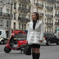 A White Puffer Coat - Paris VI